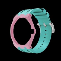 2in1 Bioceramic Case&Silicone Strap For Swatch x AP Royal pop Pocket watch bands Modification kit integrated Silicone Wirstband