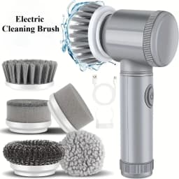 5-in-1 Electric Spin Scrubber Brush for Bathroom Tile Bathtub Sink, Power Scrubber with 5 Replaceable Brush Heads