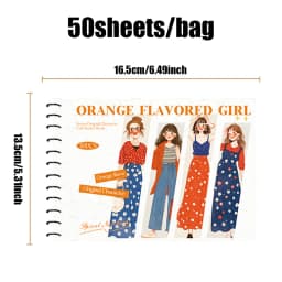 Mr Paper 50-piece Character Coil Sticker Pad Cartoon Character Sticker Collection Planner & Diary DIY Album Decorative Materials