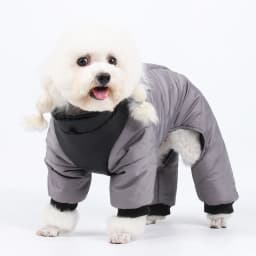 Winter Warm Dog Jacket Reflective Four Legged Clothes Outdoor Waterproof and Windproof Traction Harness Jumpsuit Chihuahua Coat