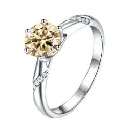 JoyceJelly S925 Ring With 1CT D Color Moissanite Diamond Female Classical Sterling Silver 925 Jewelry For Wedding Engagement