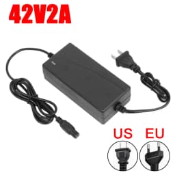 42V 2A Lithium Electric E Bike Battery Charger Li Ion Chargers for Ebike Hoverboard Self-Balancing Scooter Bicycle Accessories