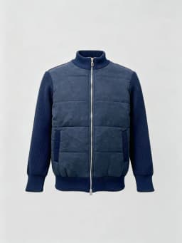 Winter Cotton-padded Long-sleeved Stand-up Neck Sweater Jacket Casual Warm Cotton-padded Jacket Men's Clothing