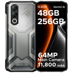 DOOGEE Blade20 Plus Rugged Smart Phone Helio G100 11800mAh Battery 48GB RAM(6+42) 256GB ROM Android 16 64MP AI Main Camera NFC Widevine L1 Support Mobile Phones