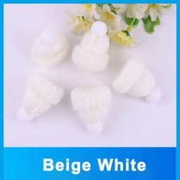 10-50Pcs Mini Knitting Hats Christmas DIY Craft Knitting Doll Hats Mini Wool Hat for Christmas Tree Ornaments DIY Hair Accessory