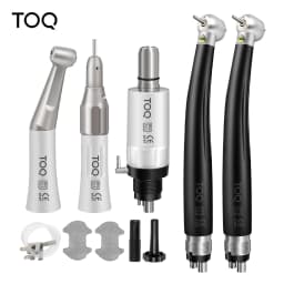 TOQ Dental External Low Speed Handpiece Set With Light Three-way Water Spray Whole Type Dental Tools Kit Dental Equipment