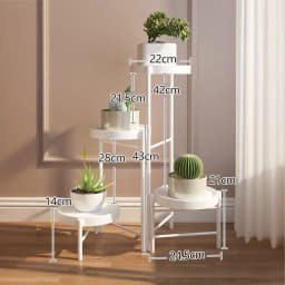 Metal Potted Plant Stand Foldable Multi-Tier Flower Shelf With Detachable Trays Display Rack For Corner Porch Garden Balcony