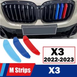 3pcs Car Front Grille Strip For BMW X3 E83 2003-2010 F25 2011-2017 G01 2018-2020 2023 M Power Performance Trim Cover Accessory