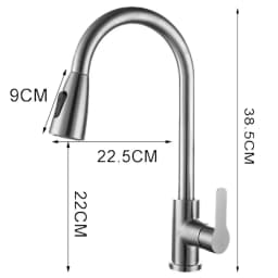 Kitchen Faucet Pull Out Brushed Nickle Stainless Steel Black Kitchen Mixed Tap Kitchen Sink Tap