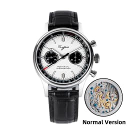 Sugess 1963 Pilot Watch Men Mechanical Chronograph Panda Wristwatch Air Force Sapphire Waterproof for Seagull Movement ST1901 v3