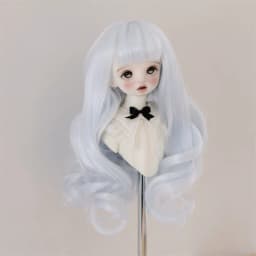 Wig for 1/6 Bjd Doll Curly Hair with Bangs Braids Dark Brown/ Gold Wig Accessories for Head Circumference 16-18cm