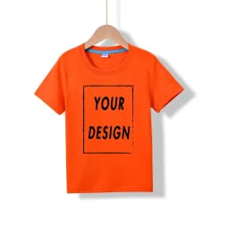 2025 Free Customized Front and Rear Logo Children's Cotton T-shirt, the Best Gift for Boys and Girls
