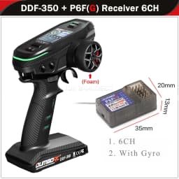DUMBORC DDF-350 10CH RC Remote Controller 2.4G Digital Radio Transmitter Gyro Receiver for Drift Car Tank Boat Robot Toy Wltoy