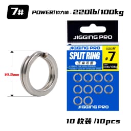 JIGGING PRO Split Rings Fishing 10/15Pcs Stainless Steel Lure Rings Fishing Connectors Snap Rings Fishing Accessories
