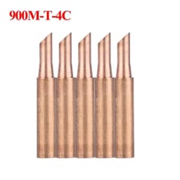 5pcs/set 900M-T Pure Copper Copper Soldering Iron Tip Lead-Free Welding Solder Tip 933.907.951/900M-T-IS/900M-T-1.6D/900M-T-4C