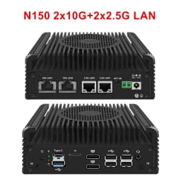Topton Solid Firewall PC Computer Intel N150 N100 2x10G SFP or 2x10G 2x2.5G LAN Type-C 2xNVMe+SATA NAS Mini PC Home Lab Server
