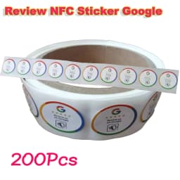 10/30/100Pcs Waterproof Google Review Stickers 504Bytes NFC215 Chip NFC Tap Review Sticker Boost Your Reviews Sticker NFC Tags