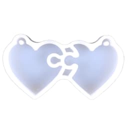 Heart Silicone Resin Mold,Valentines Epoxy Casting Mold for DIY Crafts Pendant Jewelry Making Keychain Silicone Mold