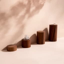 Wooden Round Block Cone Jewelry Display Stand Rings Gemstone Jewellery Holder Case Bracelet Storage Earring Shelf