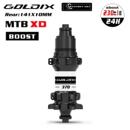 GOLDIX M370 MTB Bike Hub 24H Straight Pull 6-Bolt Disc Brake 36T Ratchet Sealed Bearing Boost HG XD MS Freehub Thru Axle Hubset