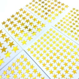 10sheets/bag Gold Star Sticker Stamping Five Pointed Star Sticker Student's Reward Sticker Teacher Praise Label