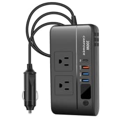 200W Car Inverter, DC 12V to 110V AC Car Power Inverter with USB Type-C Used for Computer, Cars and Trucks (Black)