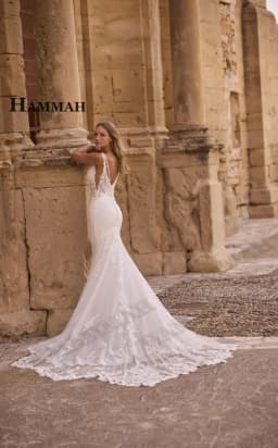 HAMMAH Charming V-neck Wedding Dress for Bride Mermaid Backless Lace Appliques Spaghetti Straps Robe De Mariee Customized