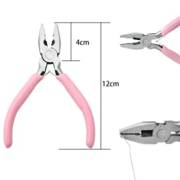 1PCS Mini Pliers Diagonal Pliers Round Bent Needle Nose Cutter Handcraft Beading Insulated Plier For Jewelry Making Hand Tool