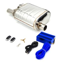 51mm 63mm 76mm Exhaust Muffler With Dump Valve Stainless Steel Electric Exhaust Cutout Remote Control Set Universal