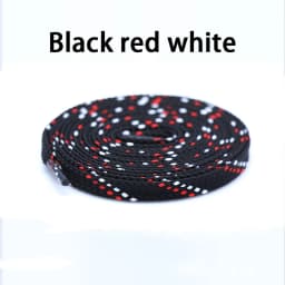 1Pair Mixed Color Shoe Laces Black and White Stripe Double Flat Shoelaces Sneakers Casual Shoes Shoelace