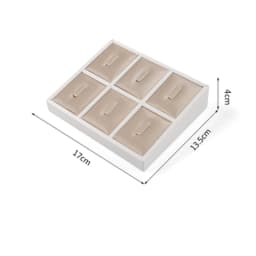 Luxurious Ring Display Stand Pu Leather Jewelry Props Ring Display Tray Earring Holder Counter Jewelry Organizer Showcase Tray