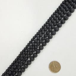 Natural Stone AA Quality Volcano Lava Round Loose Beads 15" Strand 4 6 8 10 12 14MM Pick Size For Jewelry Making