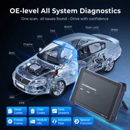 MUCAR 892BT OBD2 Diagnostic Tool AI CAN FD/DOIP All System Diagnosis 35 Resets Bi-directional ECU Coding Lifetime Free Update