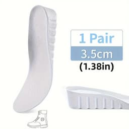 1 Pair New White Invisible Height Increase Insoles EVA Soft Light Shoes Sole Pad for Men Women