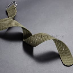 Watch Strap Nylon Silver Black Gold Ring Buckle 18mm 20mm 22mm 24mm Man Women for Seiko Ribbed Braid Replace Watch Accessories