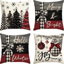 1pc/4pcs Vintage Fall Pillow Covers 18x18 Inch - Autumn Orange White Pumpkin Design for Christmas Thanksgiving