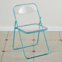 Modern Simple Acrylic Transparent Folding Chair Portable Dining Leisure Chair for Home Living Room Balcony