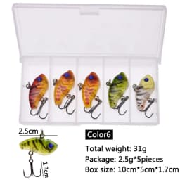 JYJ 1 box small hard fishing ABS plastic lure bait surface minnow sinking lure wobbler for bass perch bream fishing tackle