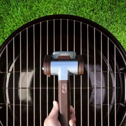 Electric Roller Grill Brush with LED Light Stainless Steel Bristle-Free BBQ Cleaner Brush Rechargeable Barbecue Cleaner Tools