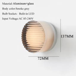 IWHD Glass Lampshade LED Wall Lamp Sconce 4 Colors Beside Bedroom Living Room Bathroom Mirror Stair Light Wandlamp Applique