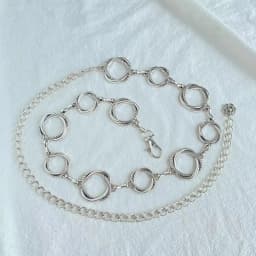 Women's New Summer Versatile Match Skirts Pants Thin Leather Belt Trendy Retro Waist Chain Accessory Metal Chain Belt Women Belt