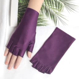 1 Pair Women Casual Lightweight Thin Breathable Half-Finger Gloves for Summer Use Elastic Driving Gloves
