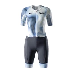 Women's Triathlon Suit Short Sleeve Professional Quick Drying Mat Triathlon Set Swimming One Piece Tri Suit Bicycle Running