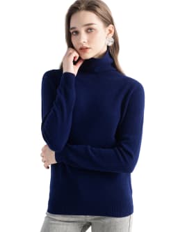 100% Merino Wool Turtleneck Sweater Women's Clothing Pullover Turtleneck Sweater Fall Winter Jumper Long Sleeve Knitted Warm Top