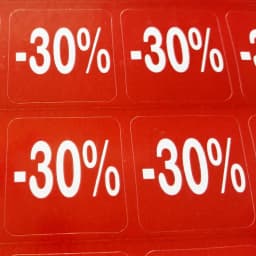 200pcs 2x2cm 20 30 Percent Off Red Paper Label Sticker for Store Promotion Nice Sales Price Big Discount Glossy Advertising Tag