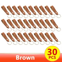 1/100pcs 8Color PU Leather Keychain Business Gift Suitable for Men and Women Car Key Strap Waist Wallet Keychains and Keyrings
