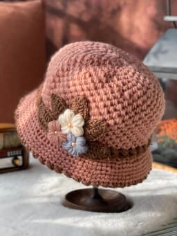 Thickened Knitted Woolen Hat Mom Winter Warm Ladies Cap Elderly Grandmother External Features Old People's Headwear