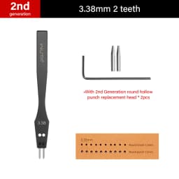 WUTA 2nd Generation Sharp Head Replaceable Pricking Iron Removable Round Hole Punch Leather Craft Chisel DIY Leather Tools