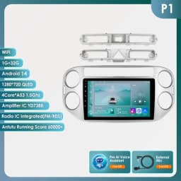 9'' AI Intelligent System Car Radio for VW Volkswagen Tiguan 1 NF GPS Wireless CarPlay Android Auto 4G 2 Din 2din Autoradio WIFI
