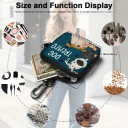 1 Pc Pet Snack Bag Cartoon Printed Portable Dog Training Bag Suitable For Dog Walks Outdoor Training Multifunctional Reward Bag